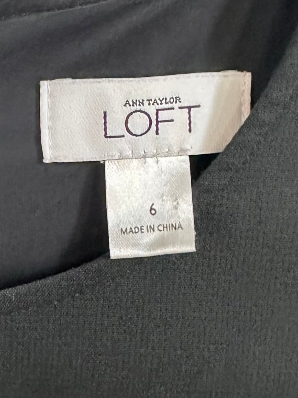 Gorgeous LOFT Black midi Dress with peplum - Size 6 - Picture 4 of 5